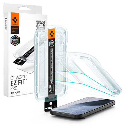 Film de protection d'écran Spigen GlastR EZ FIT Pro pour Google Pixel 11 Pro XL, Verre trempé, Full Glue, Set de 2 pièces AGL11485