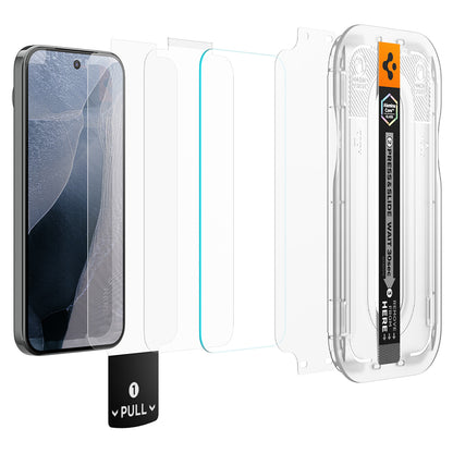 Film de protection d'écran Spigen GlastR EZ FIT Pro pour Google Pixel 11 Pro XL, Verre trempé, Full Glue, Set de 2 pièces AGL11485