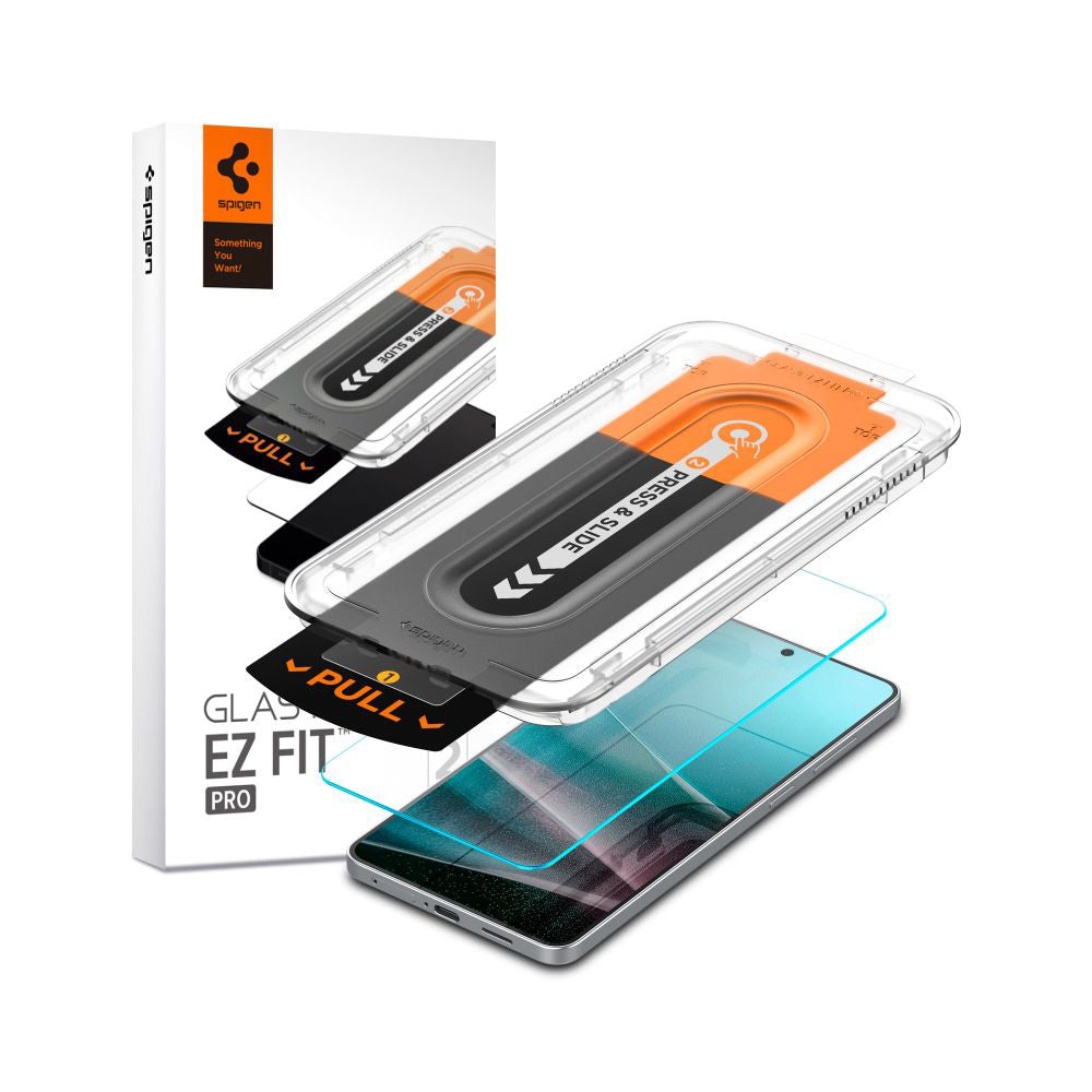 Film de protection écran Spigen GlastR EZ FIT Pro pour Samsung Galaxy S25 Edge S937, Verre Trempé, Full Glue