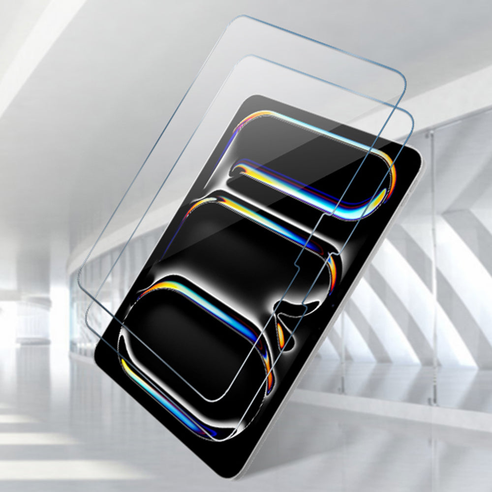 Schutzfolie Techsuit ArmorGlass CrystalHD für Apple iPad 10.2 (2021) / 10.2 (2020), gehärtetes Glas, Full Glue, Set mit 2 Stück