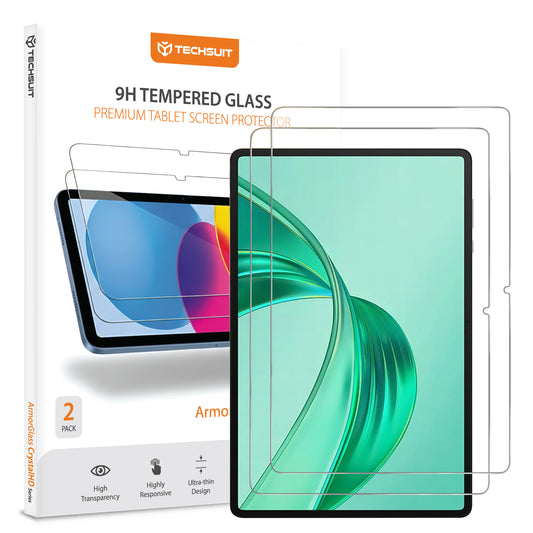 Schutzfolie Techsuit ArmorGlass CrystalHD für Honor Pad X8a / Xiaomi Pad 6 / 6 Pro, gehärtetes Glas, Full Glue, Set mit 2 Stück.