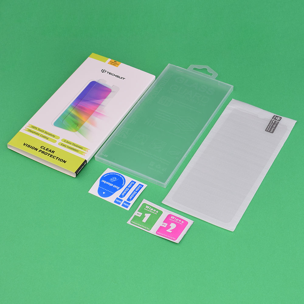 Schutzfolie Techsuit Clear Vision für Apple iPhone 17 Air, Gehärtetes Glas, Vollkleber