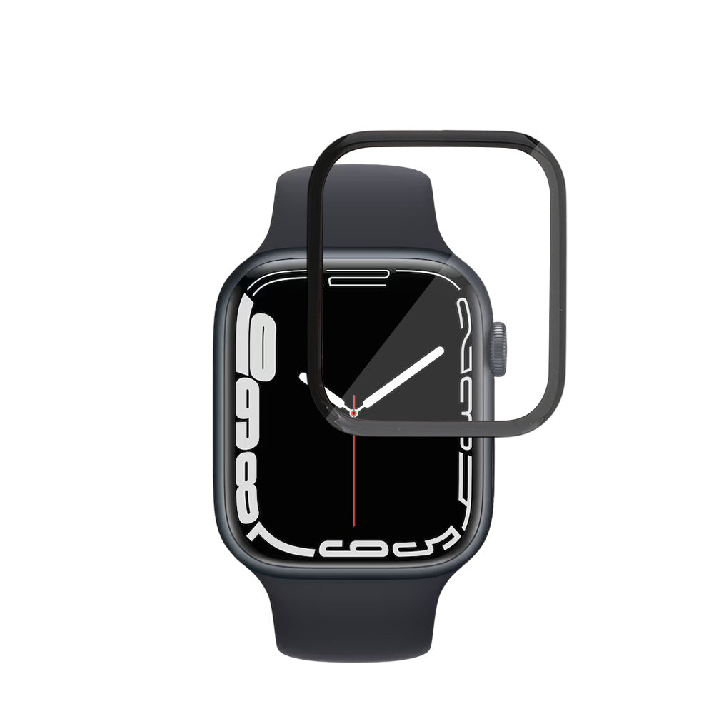 Pellicola protettiva Schermo Techsuit Nano Flex per Apple Watch Series 9 / 8 / 7 45mm, Plastica, Set 2 pezzi, Nera