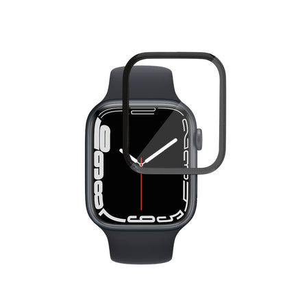 Pellicola protettiva Schermo Techsuit Nano Flex per Apple Watch Series 9 / 8 / 7 45mm, Plastica, Set 2 pezzi, Nera