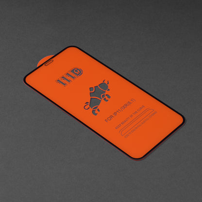 Film de protection d'écran Techsuit pour Apple iPhone 11 / XR, Verre trempé, Full Glue, 111D, Noir