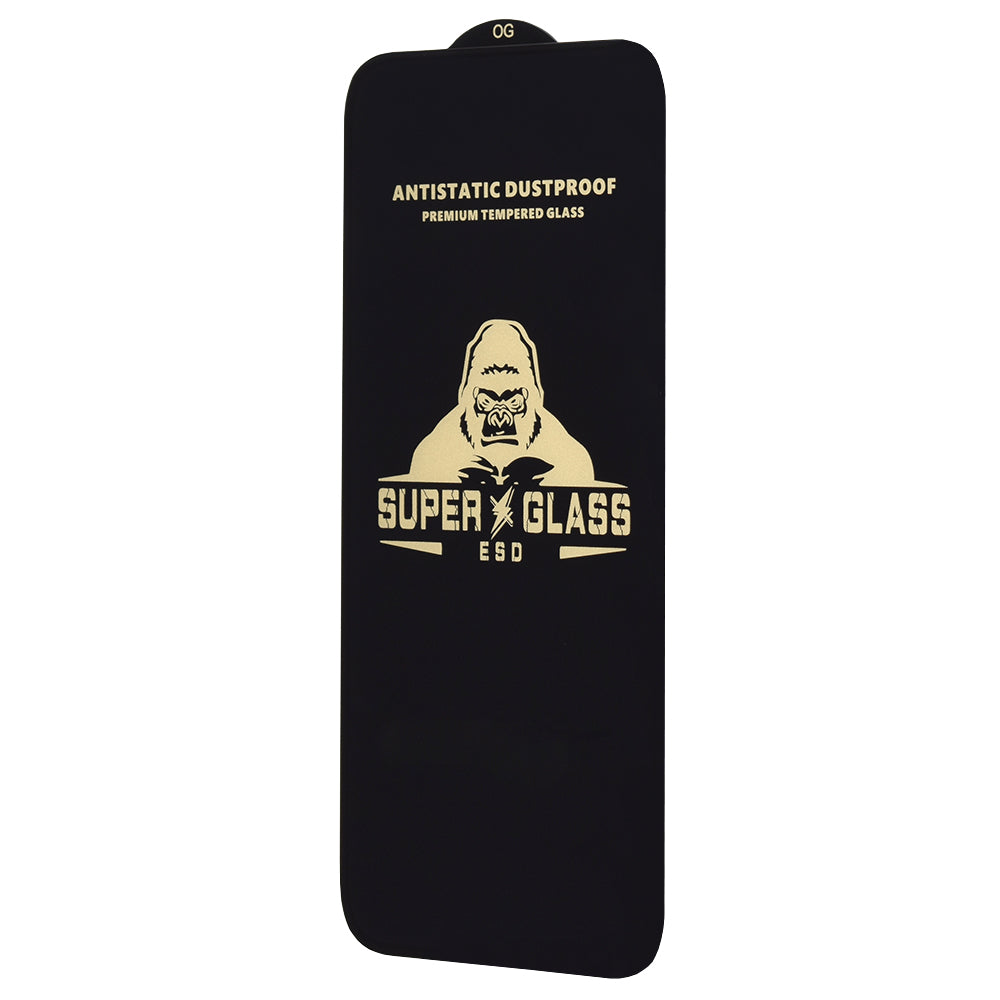 Film de protection d'écran Techsuit pour Apple iPhone 16 Pro Max, Verre trempé, Collage intégral, Noir