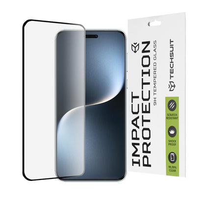 Pellicola protettiva per schermo Techsuit per Honor Magic7 Pro, Vetro temperato, Full Glue, 111D, Nero