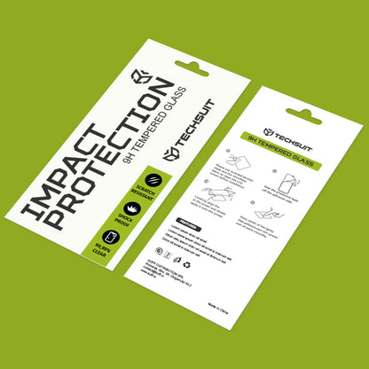 Pellicola protettiva per schermo Techsuit per Huawei P smart 2021, Vetro temperato, Full Glue, 111D, Nero