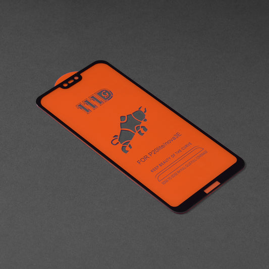 Techsuit Displayschutzfolie für Huawei P20 Lite, gehärtetes Glas, Full Glue, 111D, Schwarz