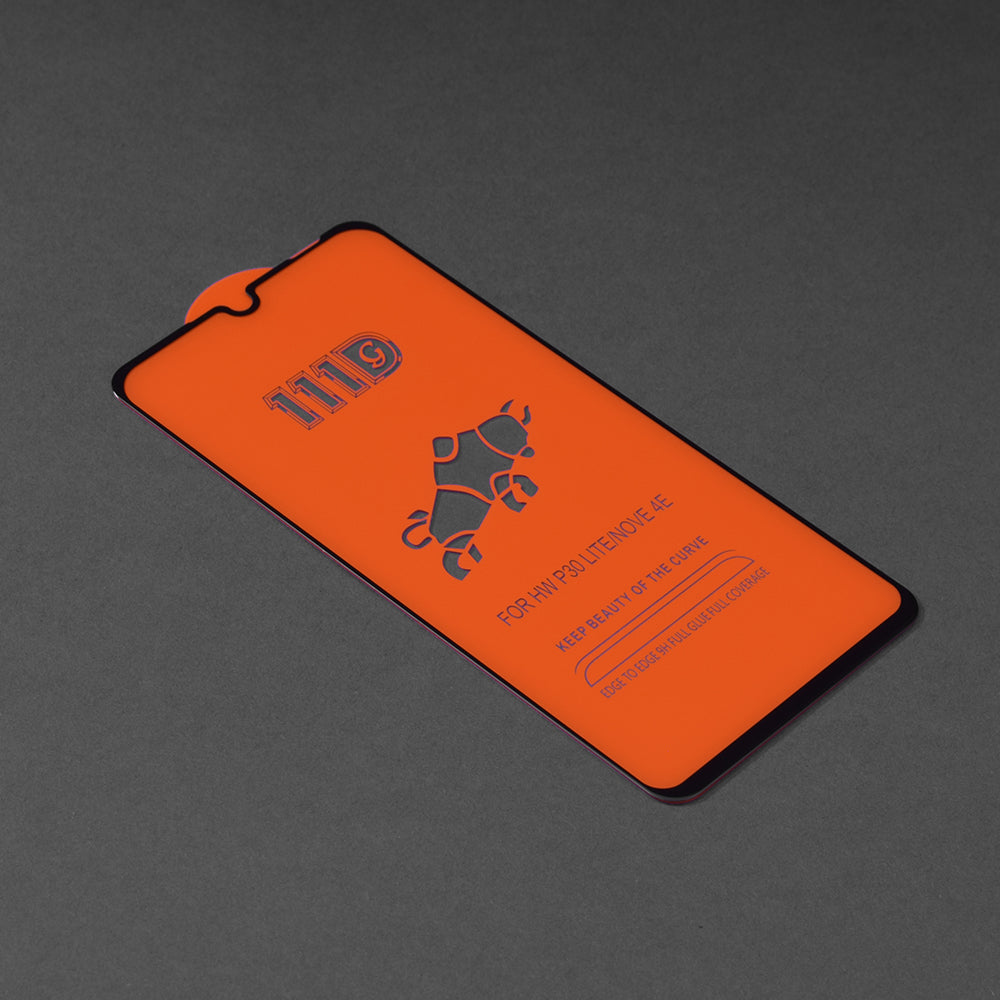 Pellicola protettiva per schermo Techsuit per Huawei P30 lite New Edition / P30 lite, Vetro Temperato, Full Glue, 111D, Nero