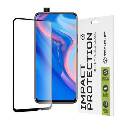 Pellicola Protettiva per Schermo Techsuit per Huawei Y9 Prime (2019) / P Smart Z, Vetro Temperato, Full Glue, 111D, Nero
