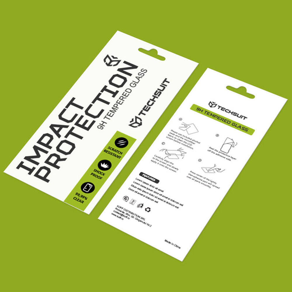 Pellicola protettiva schermo Techsuit per Motorola Moto G06 Power / G06, Vetro Temperato, Full Glue, 111D