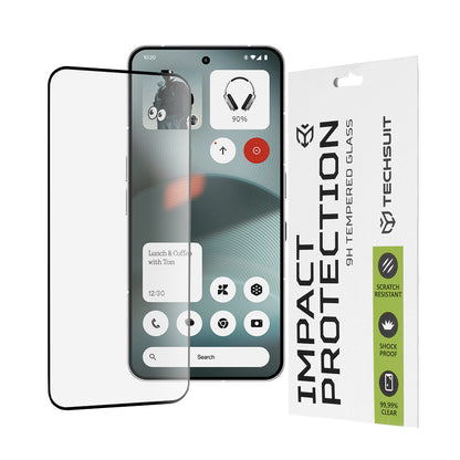 Film de protection d'écran Techsuit pour Nothing Phone (3), Verre trempé, Full Glue, 111D, Noir