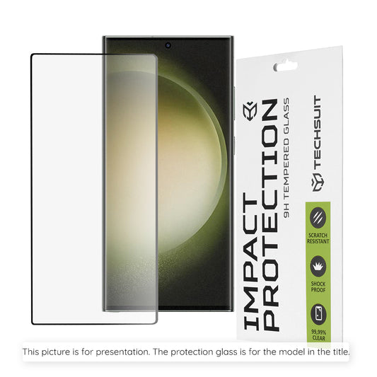 Pellicola protettiva per schermo Techsuit per Oppo Reno16 / Reno16 Pro, Vetro temperato, Full Glue, 111D, Nero