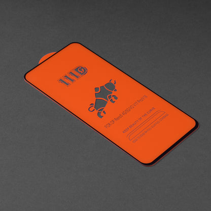 Pellicola protettiva per schermo Techsuit per Oppo Reno6 5G, Vetro temperato, Full Glue, 111D, Nero