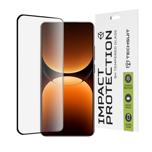 Pellicola protettiva per schermo Techsuit per Realme GT 7 Pro, Vetro Temperato, Full Glue, 111D, Nero