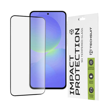Film de protection d'écran Techsuit pour Samsung Galaxy A56 A566 / A36 A366, Verre trempé, Full Glue, 111D, Noir