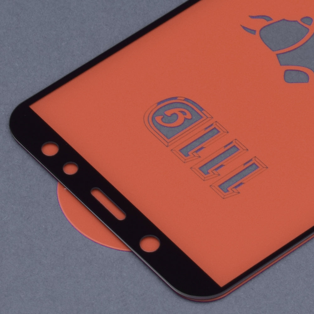 Pellicola protettiva per schermo Techsuit per Samsung Galaxy A6 Plus (2018) A605, Vetro Temperato, Full Glue, 111D, Nero