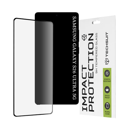 Pellicola protettiva per schermo Techsuit per Samsung Galaxy S26 Ultra, Vetro Temperato, Full Glue, 111D, Nera