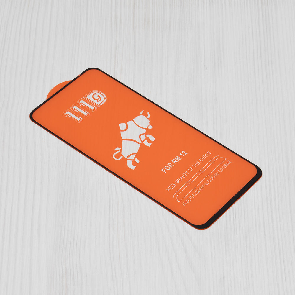 Pellicola Protettiva per Schermo Techsuit per Xiaomi Poco M6 4G / Redmi 13 / 12 5G / 12, Vetro Temperato, Full Glue, 111D, Nero