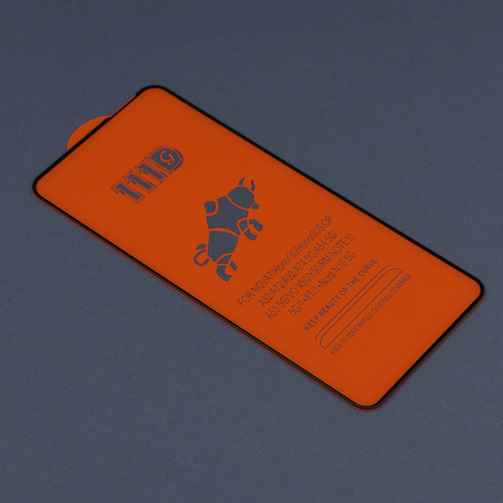 Pellicola protettiva per schermo Techsuit per Xiaomi Redmi 10 2022 / 10 (2021), Vetro temperato, Full Glue, 111D, Nero