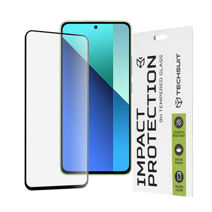 Pellicola protettiva per schermo Techsuit per Xiaomi Redmi Note 13 4G, Vetro Temperato, Full Glue, 111D, Nero