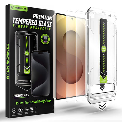 Pellicola protettiva Schermo Techsuit TitanGlass CrystalHD per Samsung Galaxy S26 Ultra, Vetro Temperato, Full Glue, Set 2 pezzi