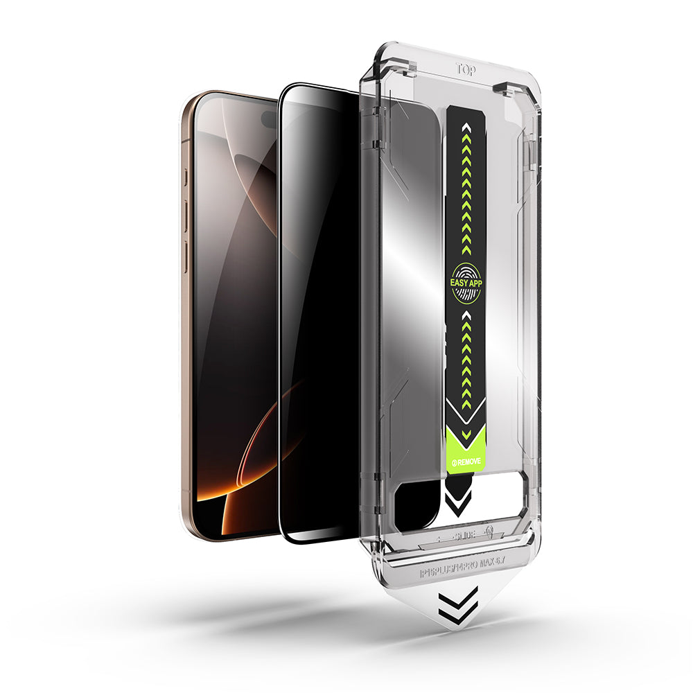 Film de protection d'écran Privacy Techsuit TitanGlass pour Apple iPhone 12 Pro Max, Verre Sécurisé, Collage Complet