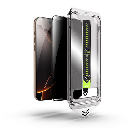 Film de protection d'écran Privacy Techsuit TitanGlass pour Apple iPhone 16 Plus / 15 Plus, Verre Sécurisé, Collage Complet
