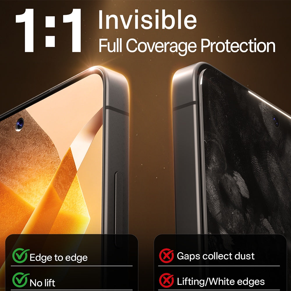 Film de protection d'écran Torras GlassGo Install Master pour Samsung Galaxy S26 Ultra S948, Verre Trempé, Full Glue, Transparent