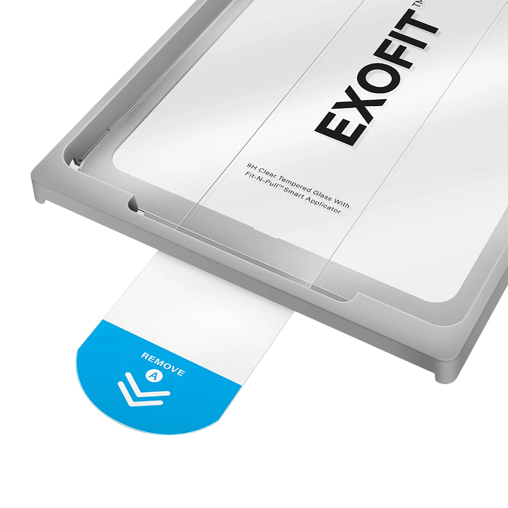 Pellicola protettiva per schermo UNIQ Optix Exofit per Apple iPad (2025), Vetro temperato, Colla completa