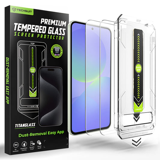 Techsuit TitanGlass CrystalHD Displayschutzfolie für Samsung Galaxy A37 5G / A36 A366, Sicherheitsglas, 2 Stück Set