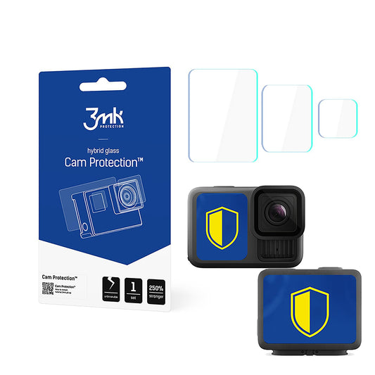 Pellicola Protettiva Schermo e Lente 3MK Cam Protection per GoPro Hero 13, Vetro Flessibile