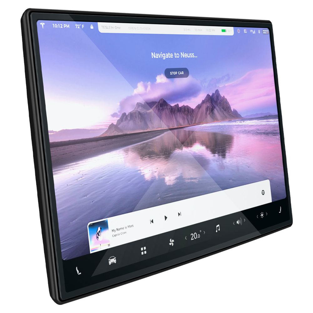 Pellicola Protettiva Spigen GlastR EZ FIT per Navigazione Tesla X / S (2022 - 2021), Vetro Temperato, Nero AGL04688