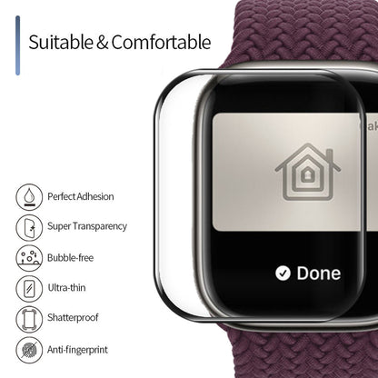 Pellicola Protettiva Blueo High Molecule per Apple Watch Series 10 42mm, Vetro Temperato, Nero