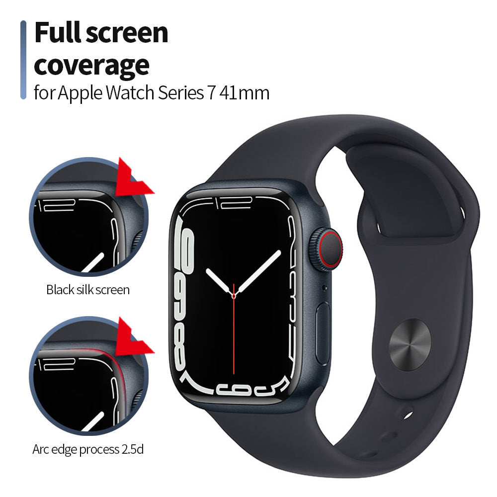 Pellicola Protettiva Blueo High Molecule per Apple Watch Series 10 42mm, Vetro Temperato, Nero