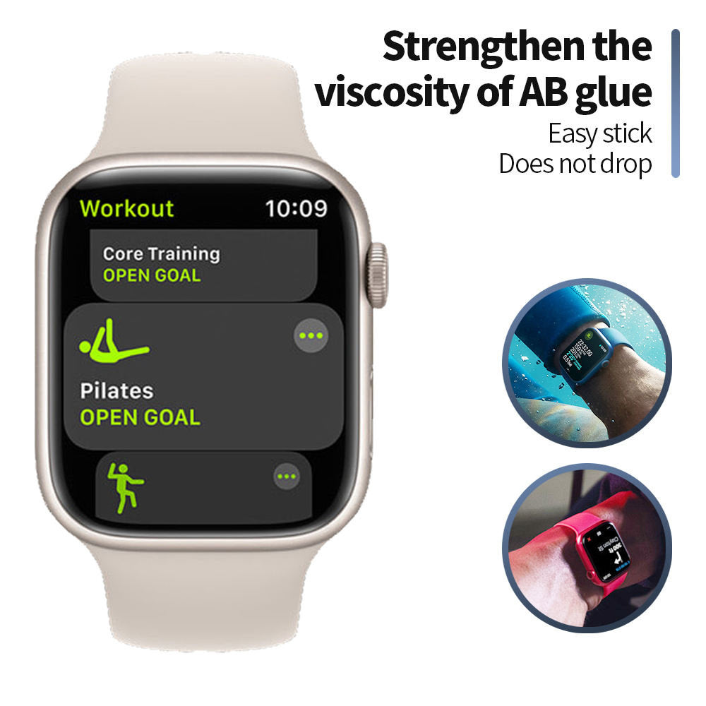 Pellicola Protettiva Blueo High Molecule per Apple Watch Series 10 42mm, Vetro Temperato, Nero
