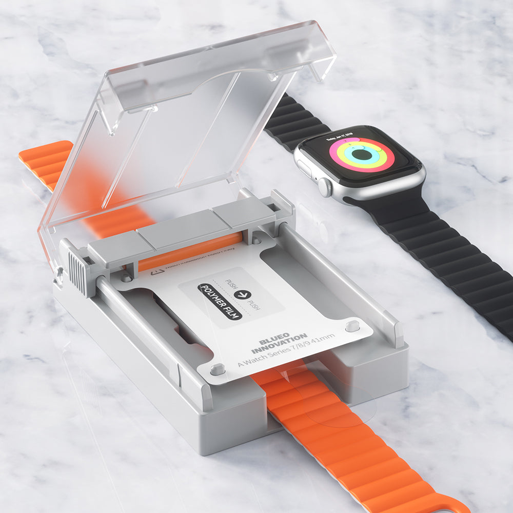 Film de protection Blueo High Molecule pour Apple Watch 44mm Series, Verre trempé, Noir