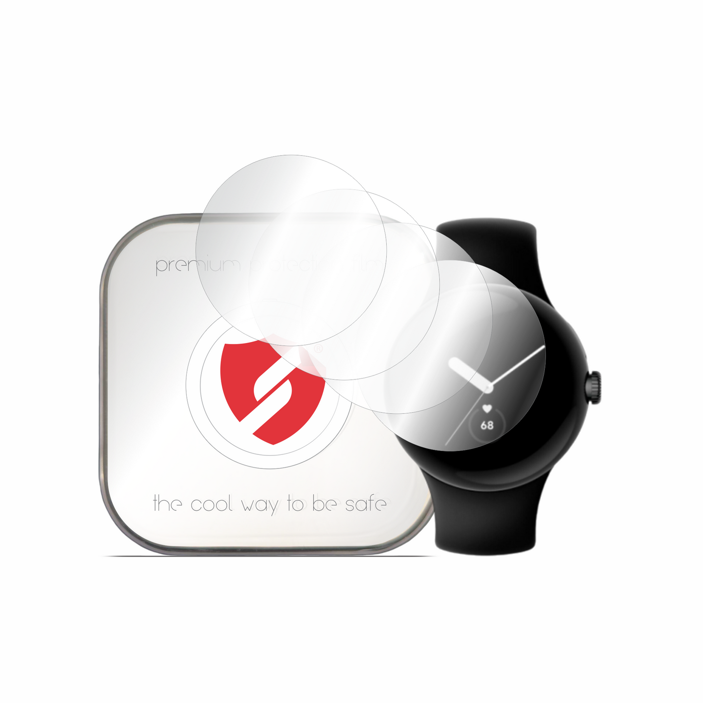 Pellicola Protettiva Smart Protection Premium Classic per Google Pixel Watch 2 / Watch, Set da 4 pezzi, Plastica