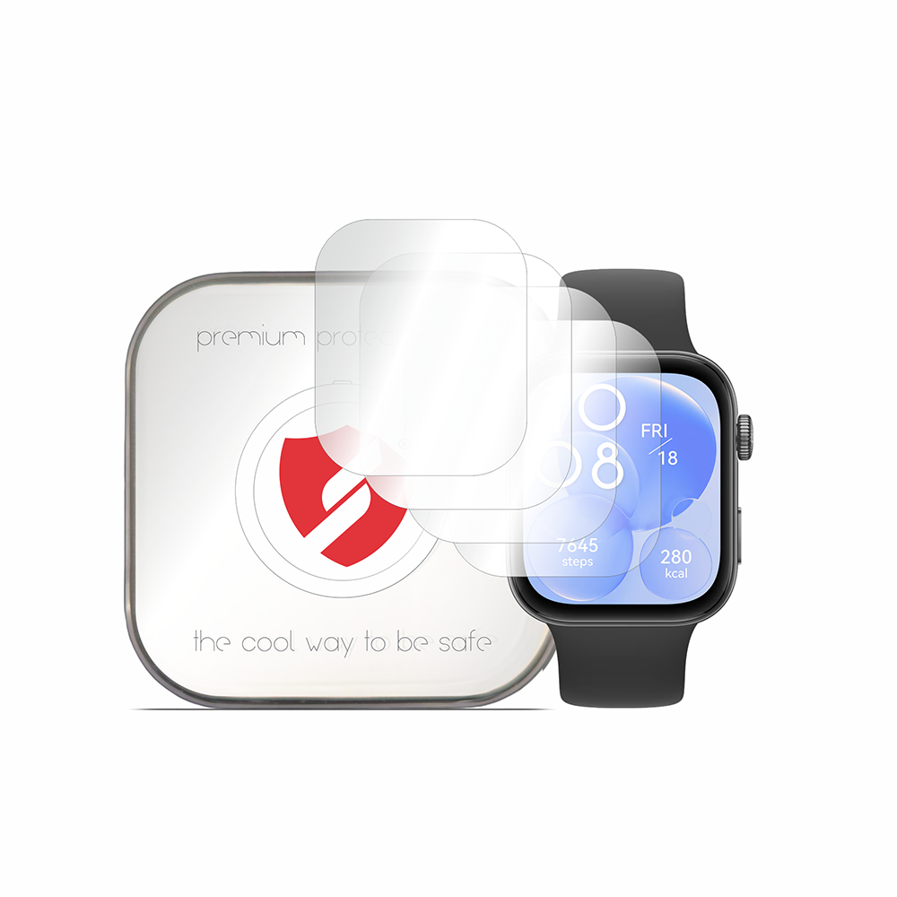 Pellicola Protettiva Smart Protection Premium Classic per Huawei Watch Fit 4 / Fit 3, Set da 4 pezzi, Plastica