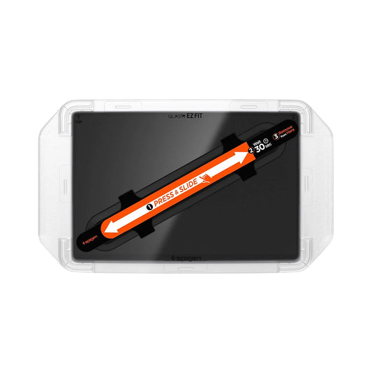 Film de protection Spigen GlastR EZ FIT Anti-Glare FC pour écran de navigation Tesla Y (2026 / 2025) / 3 (2026 / 2025 / 2024), verre trempé AGL07152