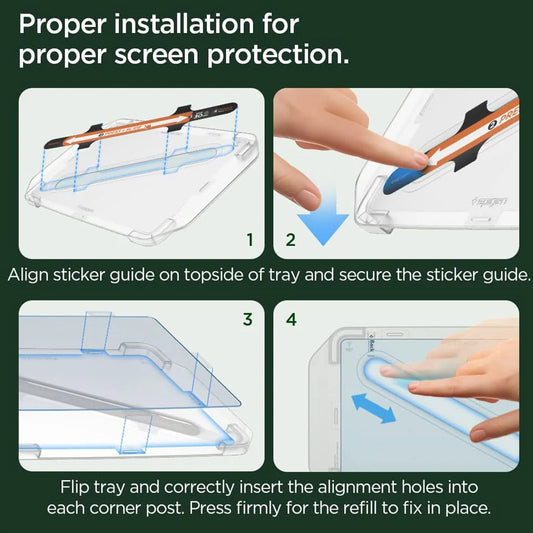 Film de protection Spigen GlastR EZ FIT Anti-reflet pour Tesla 3 (2021 - 2023), Verre trempé AGL04338