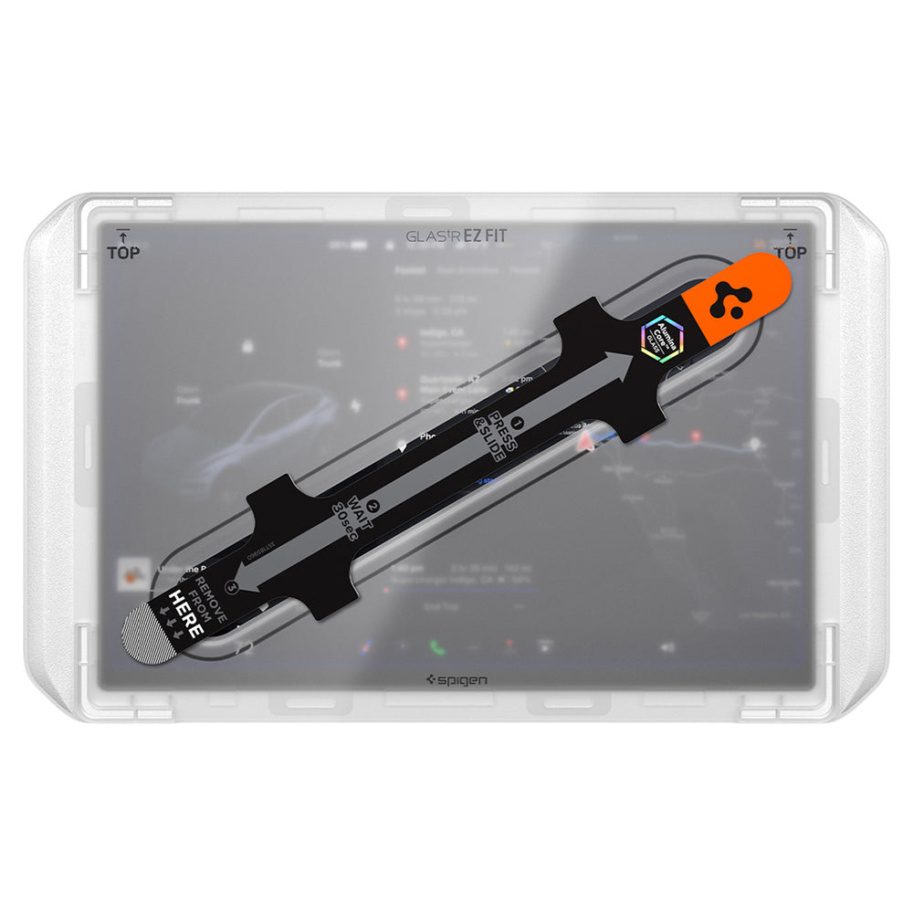 Pellicola Protettiva Spigen GlastR EZ FIT Anti-Riflesso per Navigazione Tesla Y 2026 Premium / Performance, Vetro Temperato AGL10819