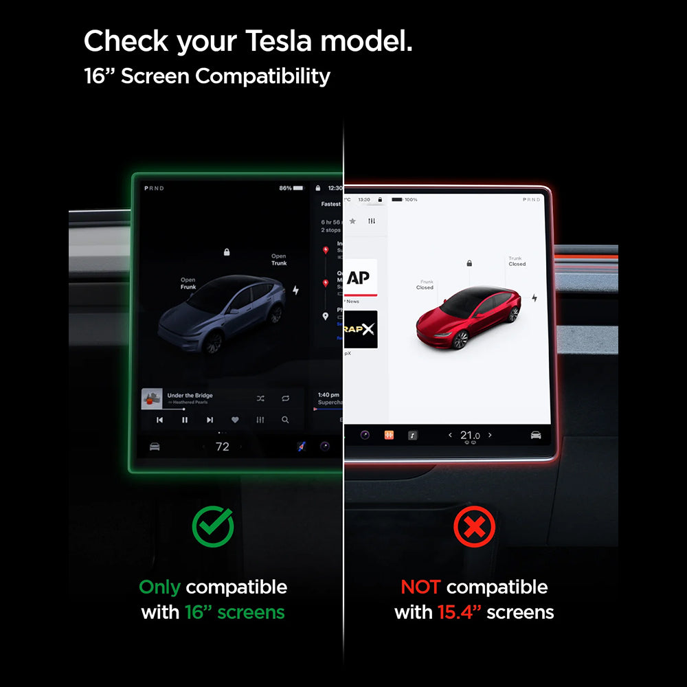 Pellicola Protettiva Spigen GlastR EZ FIT Anti-Riflesso per Navigazione Tesla Y 2026 Premium / Performance, Vetro Temperato AGL10819