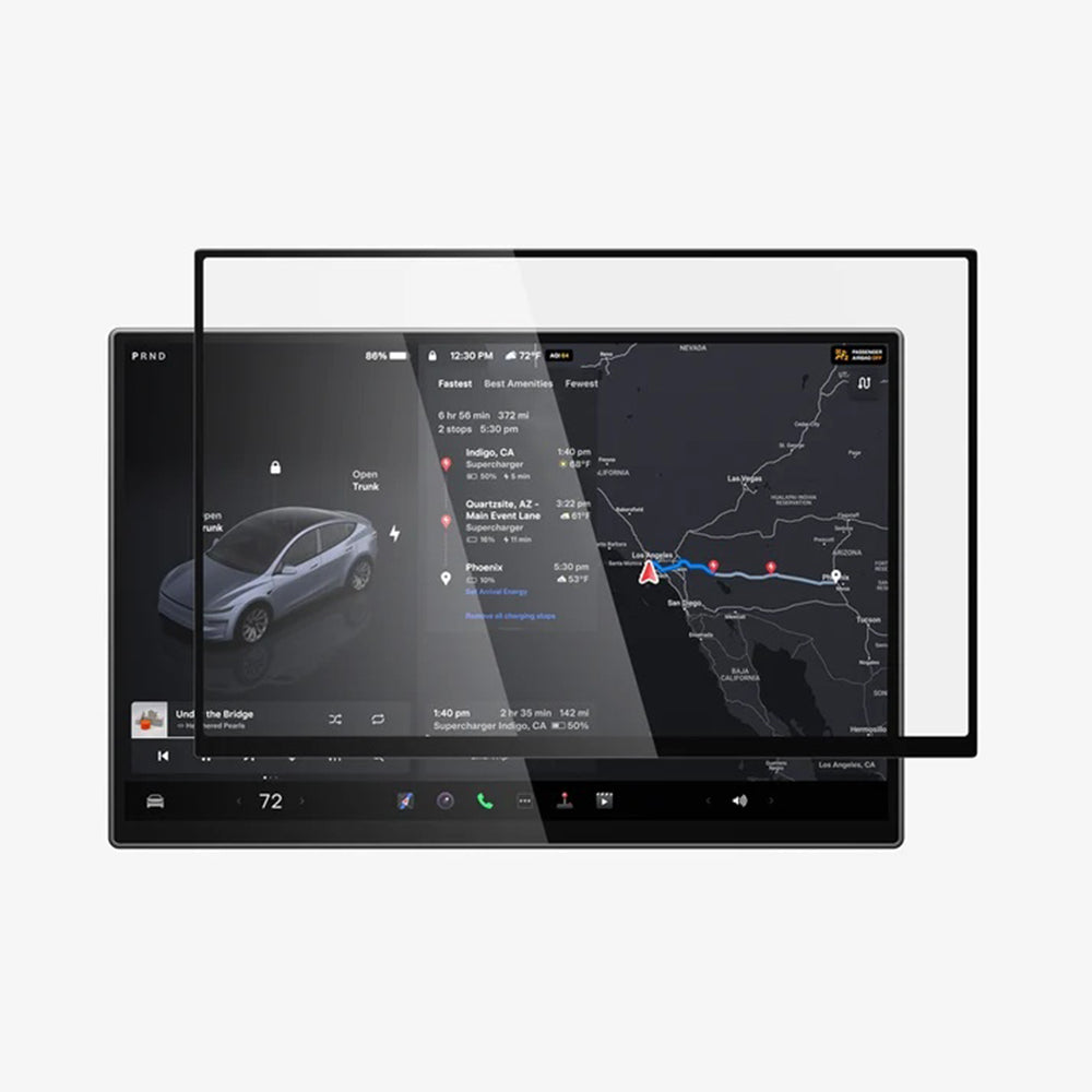 Spigen GlastR EZ FIT Schutzfolie für Tesla Y 2026 Premium / Performance Navigation, Gehärtetes Glas AGL10820