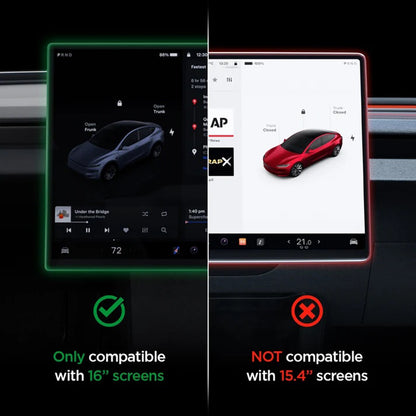 Spigen GlastR EZ FIT Schutzfolie für Tesla Y 2026 Premium / Performance Navigation, Gehärtetes Glas AGL10820