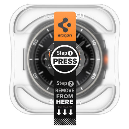 Pellicola Protettiva Spigen GlastR EZ FIT per Samsung Galaxy Watch8 Classic, Set 2 pezzi, Vetro Temperato AGL09877