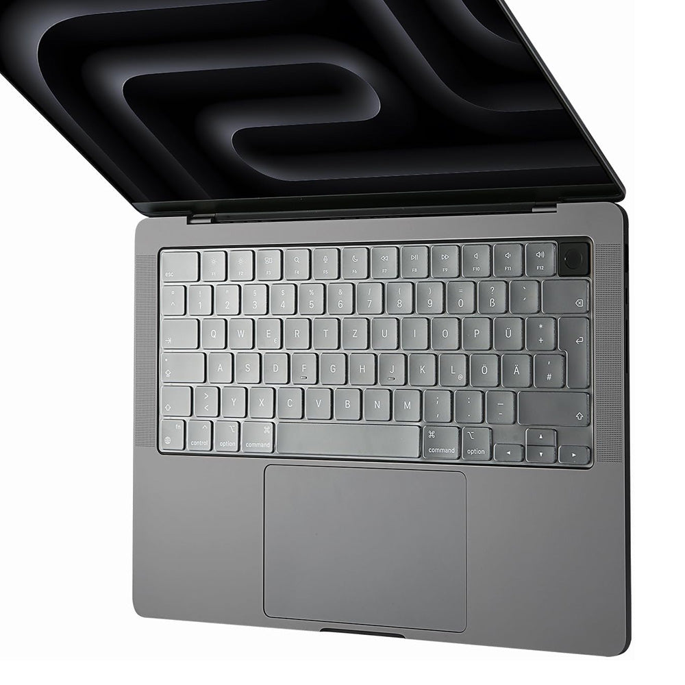 Custodia Protettiva per Tastiera Techsuit PureTypeX per Apple MacBook Pro 14 / Air 13 / Air 15 Series, Trasparente