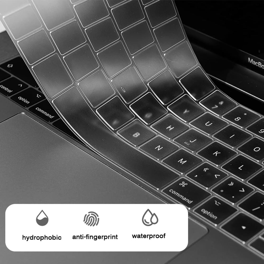 Custodia Protettiva per Tastiera Techsuit PureTypeX per Apple MacBook Pro 14 / Air 13 / Air 15 Series, Trasparente