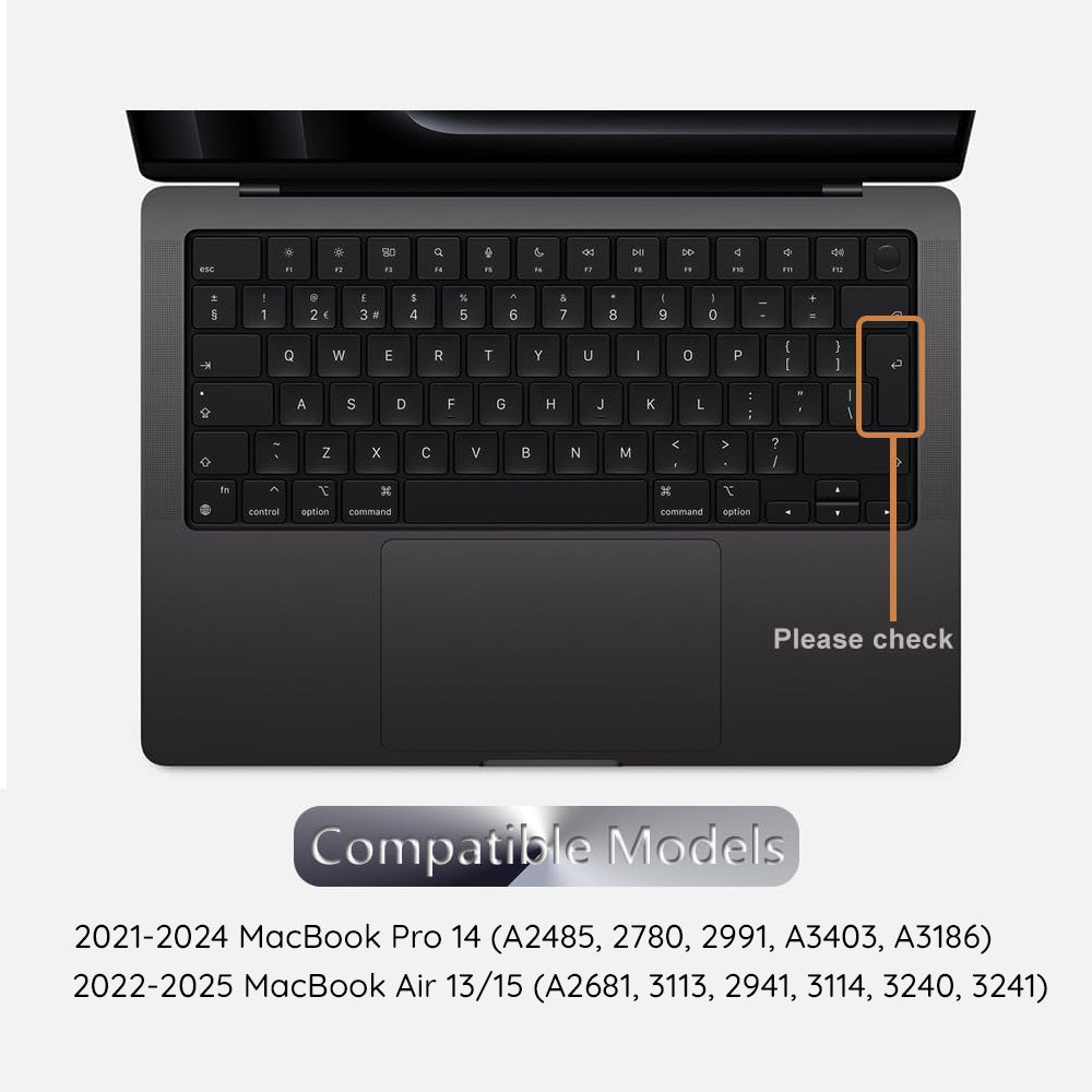 Custodia Protettiva per Tastiera Techsuit PureTypeX per Apple MacBook Pro 14 / Air 13 / Air 15 Series, Trasparente